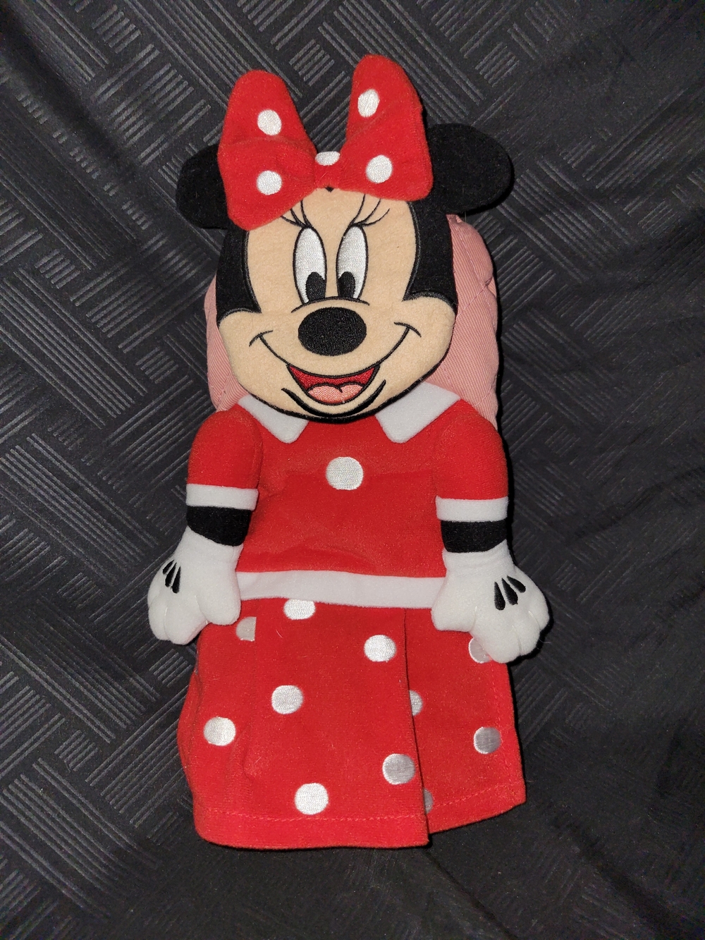 Disney Minnie Mouse Red & White Polka Dot Plush with Pink Back